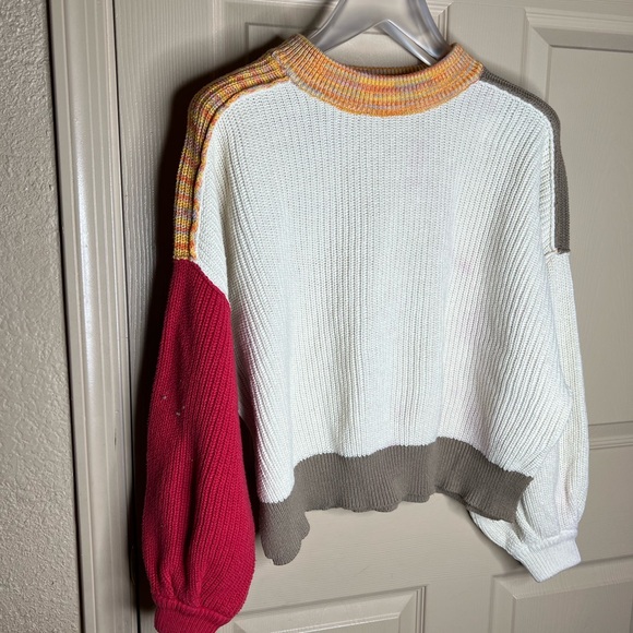 BDG Mika Oversized Color Block Sweater L - Picture 1 of 4